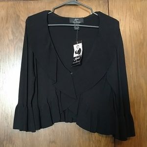 Lennie for Nina Leonard black shawl, size L